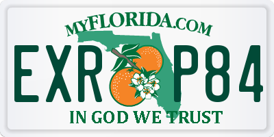 FL license plate EXRP84