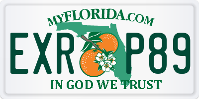 FL license plate EXRP89