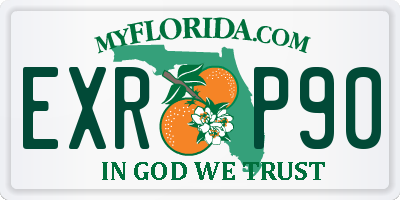 FL license plate EXRP90