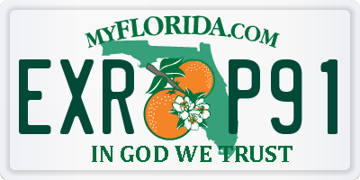FL license plate EXRP91