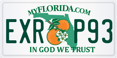 FL license plate EXRP93