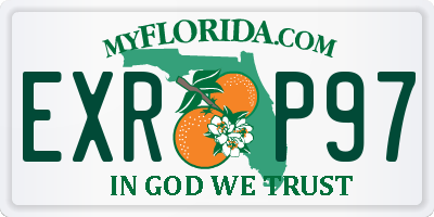 FL license plate EXRP97