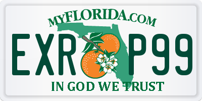 FL license plate EXRP99