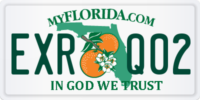 FL license plate EXRQ02