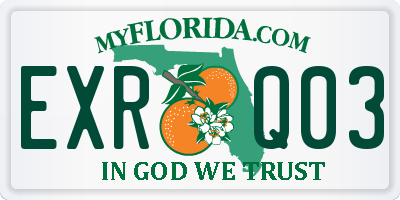 FL license plate EXRQ03