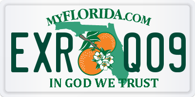 FL license plate EXRQ09