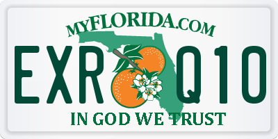 FL license plate EXRQ10