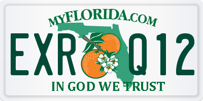 FL license plate EXRQ12