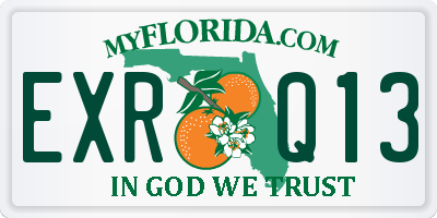 FL license plate EXRQ13