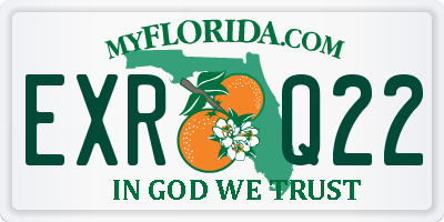 FL license plate EXRQ22