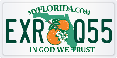 FL license plate EXRQ55
