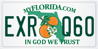 FL license plate EXRQ60