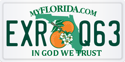 FL license plate EXRQ63