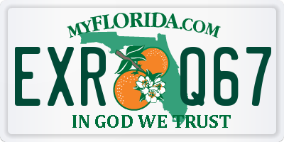 FL license plate EXRQ67