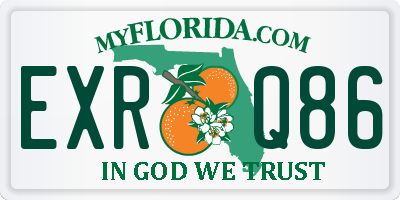 FL license plate EXRQ86
