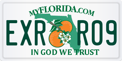 FL license plate EXRR09