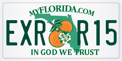 FL license plate EXRR15