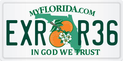 FL license plate EXRR36