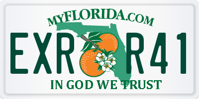 FL license plate EXRR41
