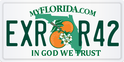 FL license plate EXRR42