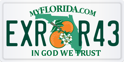 FL license plate EXRR43