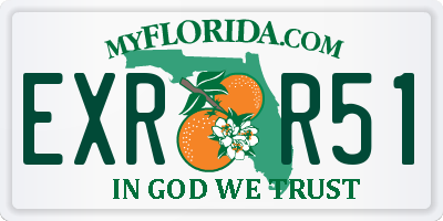 FL license plate EXRR51