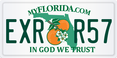 FL license plate EXRR57