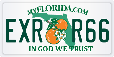 FL license plate EXRR66