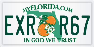 FL license plate EXRR67