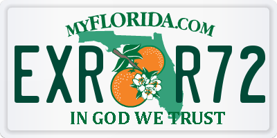 FL license plate EXRR72