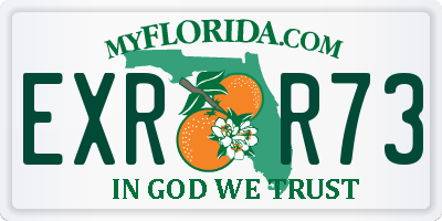 FL license plate EXRR73