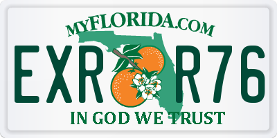 FL license plate EXRR76