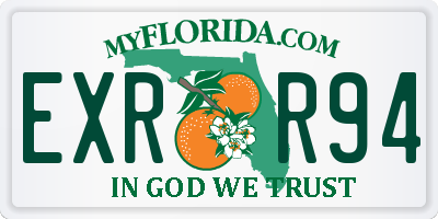 FL license plate EXRR94
