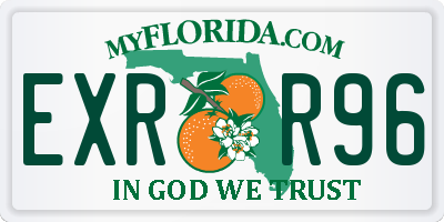 FL license plate EXRR96