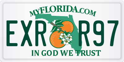 FL license plate EXRR97