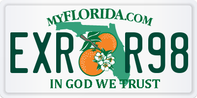 FL license plate EXRR98