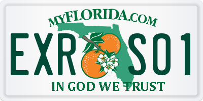 FL license plate EXRS01