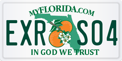 FL license plate EXRS04