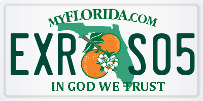 FL license plate EXRS05