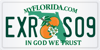 FL license plate EXRS09