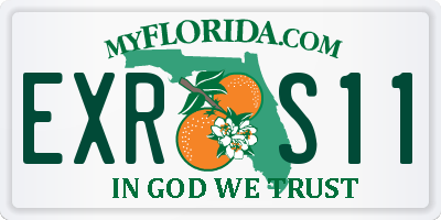 FL license plate EXRS11
