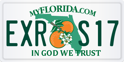 FL license plate EXRS17