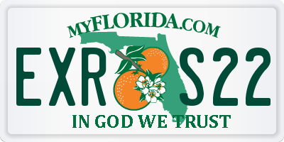 FL license plate EXRS22