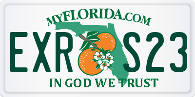 FL license plate EXRS23
