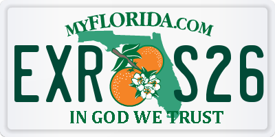 FL license plate EXRS26