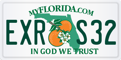 FL license plate EXRS32
