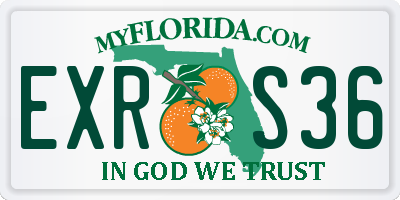 FL license plate EXRS36