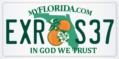 FL license plate EXRS37