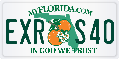 FL license plate EXRS40