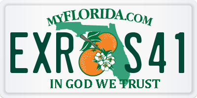 FL license plate EXRS41